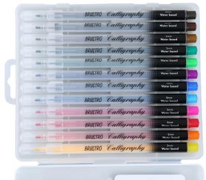 Calligraphy Pen | 2mm | Set Of 12 Colours | Non Toxic, Vibrant Colors