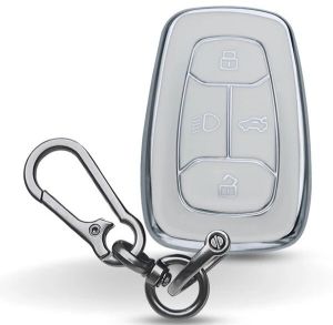 Tata Silver Line TPU Key Cover With Keychain Tata Silver Line TPU Key Cover With Keychain
