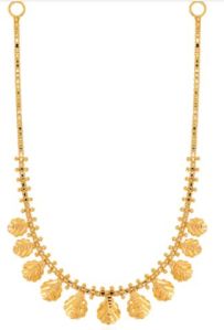 22K Yellow Gold Sleek Necklace