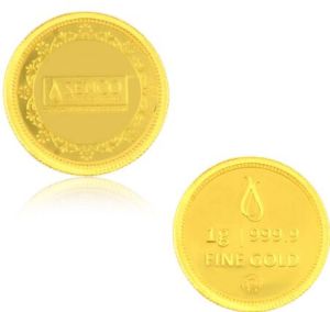 24K, 1 G 999.9 Pure Gold Coin