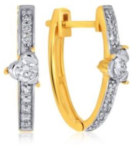 Sweetheart Diamond Hoop Earrings