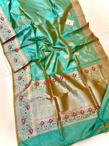 Pure Banarasi Handloom Katan Kadwa Silk Saree