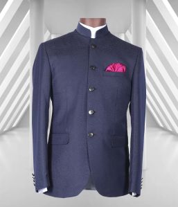 Dark Blue Coloured Jodhpuri 2/PC Men’s Suit