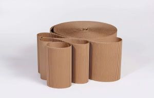 Kraft Paper Corrugated Rolls, Color : Brown