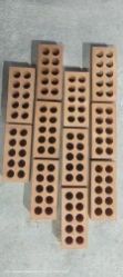 10 Holes Smooth Finished Red Clay Bricks