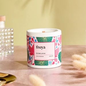 Divine Lotus Concrete Candle