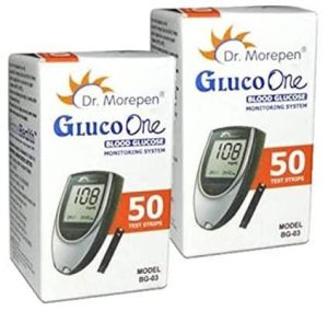 Dr. Morepen BG-03 Blood Glucose Test Strips 50s Pack (Pack of 2)