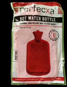 Rubber Hot Water Bottle, Color : Red