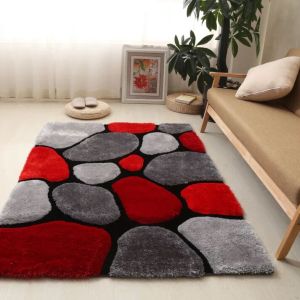 Multi Stones Classical Look Shaggy Living Room Carpet