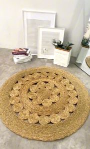 Natural Jute Round Designer Area Rugs Multi Pal Size