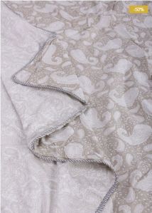 Paisely Grey Reversible Cotton Muslin Dohar Blanket