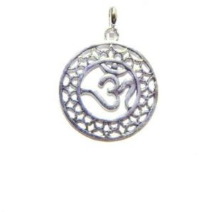 Aum Pendant : Brass with Silver Polish