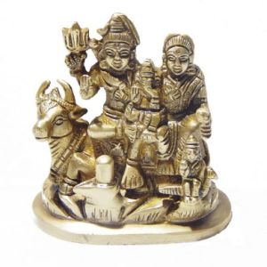 Brass Shiva Family Statue