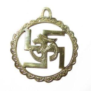 Brass Swastik AUM Wall Hanging