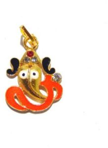 Ganesh Pendant with Gold Finish