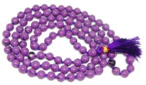 Sugilite Mala : 108+1 Beads Knotted Mala