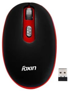 Vibrant Red Wireless Mouse with Nano Receiver