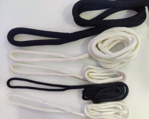 Polyester Shock Absorbing Dock Line, Color : Black, White