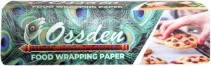 Ossden Printed Food Wrapping Butter Paper Roll 1Kg, Color : White