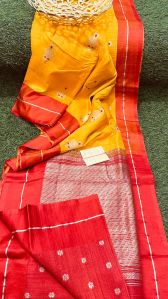 Satan Patta Alfi Buta Tussar Silk Banarasi Saree