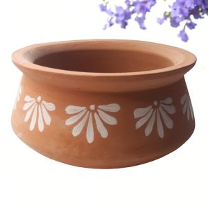 Polished Clay Handmade Curd Pot 1500 Ml Antique, Common, Modern