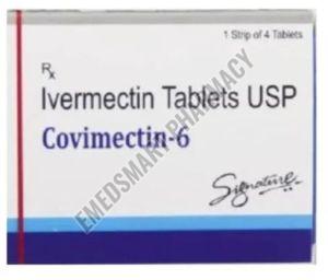 Covimectin Ivermectin Tablet 6 Mg, Packaging Type : Strip