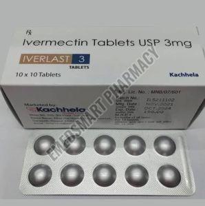 Iverlast Ivermectin 3mg Tablets, Color : White