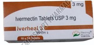 Ivermectin 3 Mg Tablets, Packaging Type : Strip