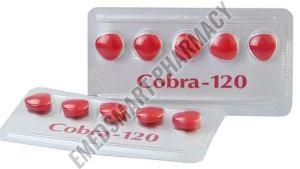 Sildenafil Citrate Cobra 120mg Tablets, Packaging Type : Box