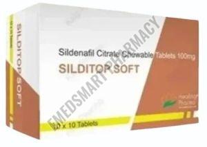 Silditop Soft 100mg Tablets, Composition : Sildenafil, Packaging Type : Box