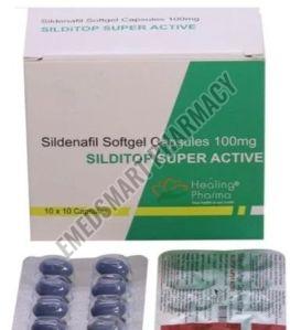 Silditop Super Active Capsules, Composition : Sildenafil, Packaging Type : Box