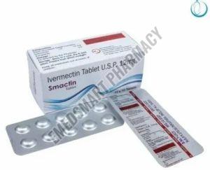 Smactin Ivermectin 12 Mg Tablet, Packaging Type : Strip