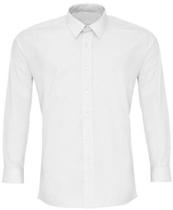 Mens Cotton Plain White Full Sleeve Shirt