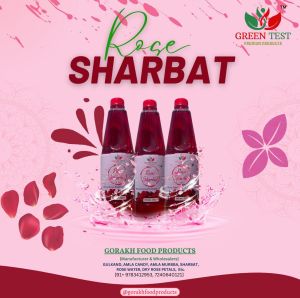 GREEN TEST Rose Sharbat, Packaging Type : Plastic Bottle