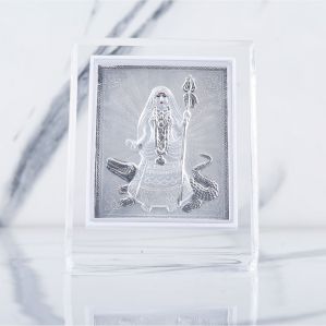 Plain Plastic 999 Silver Khodiyar Maa Frame 4x6 Inch