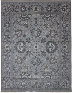 Traditional Hand Knot Area Rug - Wool &AMP;AMP; Viscose