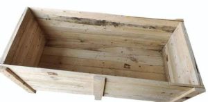 Plain Rectangular Solid Wood Pallet Box, Color : Brown Modern