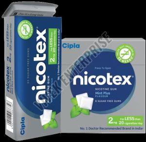 Nicotex Sugar Free Mint Plus Chewing, Packaging Type : Box