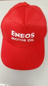 Printed Cotton Red Promotional Cap Free Size