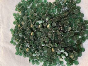 Green Glass Mosaic Beads