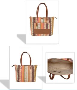 Cotton Canvas Tote Bag, Color : Multi Color 12 X 15 X 4.5 Inch