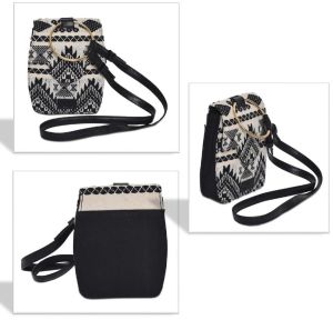 Printed Cotton Lurex Sling Bag, Color : Multi Color Modern