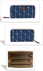 Ladies Cotton Indigo Wallet, Color : Blue Fashionable