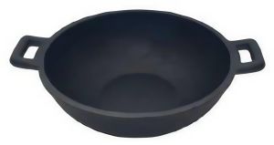 Cast Iron Kadhai, Color : Black