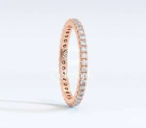 Rose Gold Celestick Round Full Eternity Lab Grown Diamond Ring