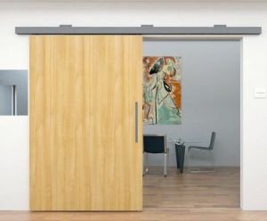 Polished Wooden Automatic Sliding Door, Color : Brown