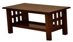 Polished 100X50X45 Inch Wooden Coffee Table Modern