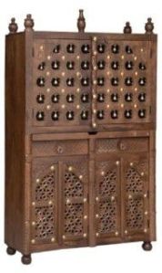 11X4X19 Inch Brown Wooden Cabinet