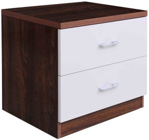 50X40X45 Inch Wooden Bedside Table, Color : White Brown