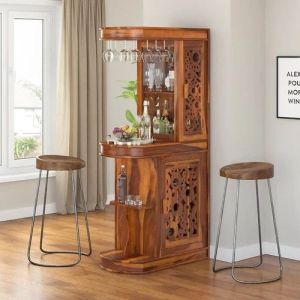 Brown Wooden Bar Cabinet 55X40X200 Inbch